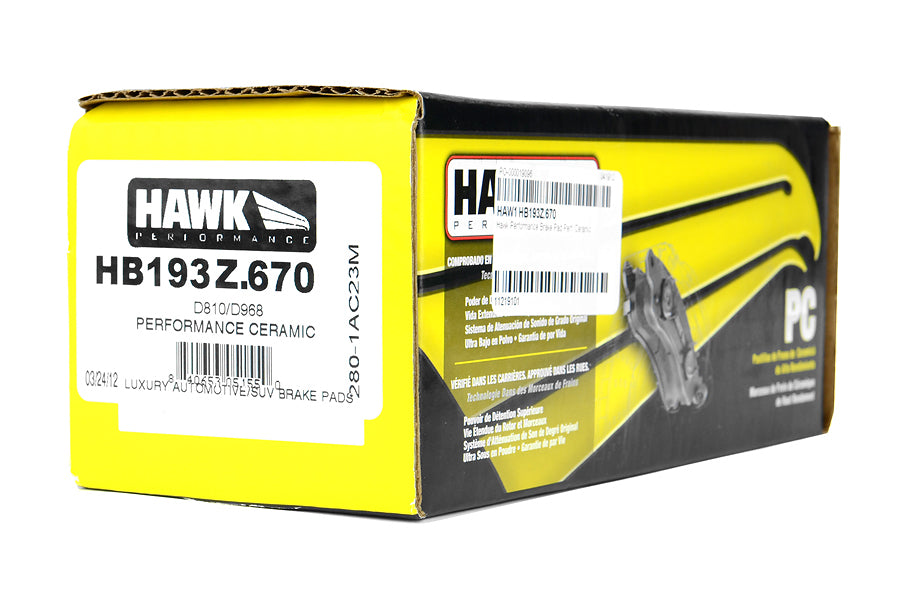 00-06 XKR / 02-03 XJR / 03-09 Viper / 09-13 GT-R Hawk Performance Ceramic Brake Pads