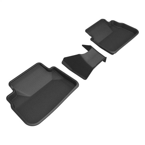 3D MAXpider Custom Fit Kagu Floor Mats - Second Row - Black - 2022-2024 Subaru WRX