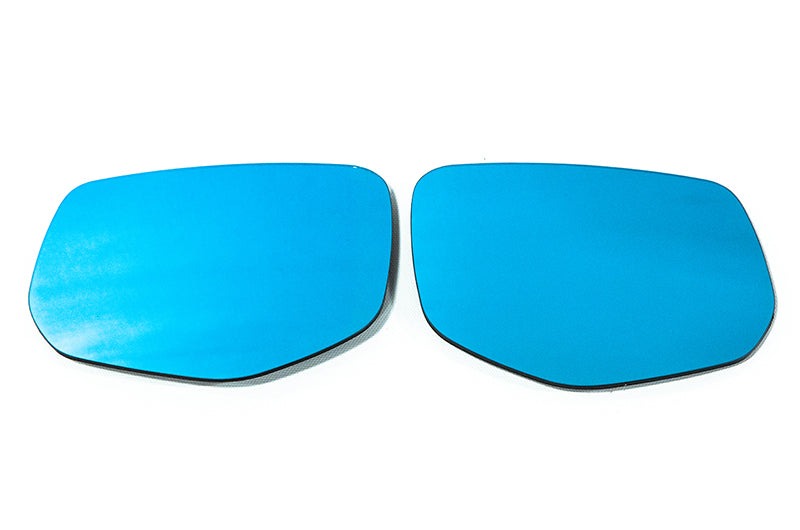 OLM Wide Angle Convex Mirrors w/ Turn Signals / Defrosters - Blue - 2022-2024 Subaru WRX