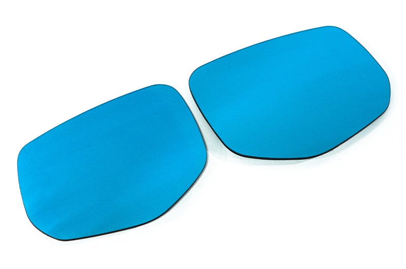 OLM Wide Angle Convex Mirrors w/ Turn Signals / Defrosters - Blue - 2022-2024 Subaru WRX