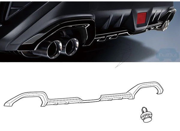 Subaru Rear Bumper Skirt Black - 2022-2024 Subaru WRX