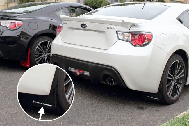 RALMF23-UR-BLK/WH Rally Armor Mud Flaps (White) - 2013+ BRZ,