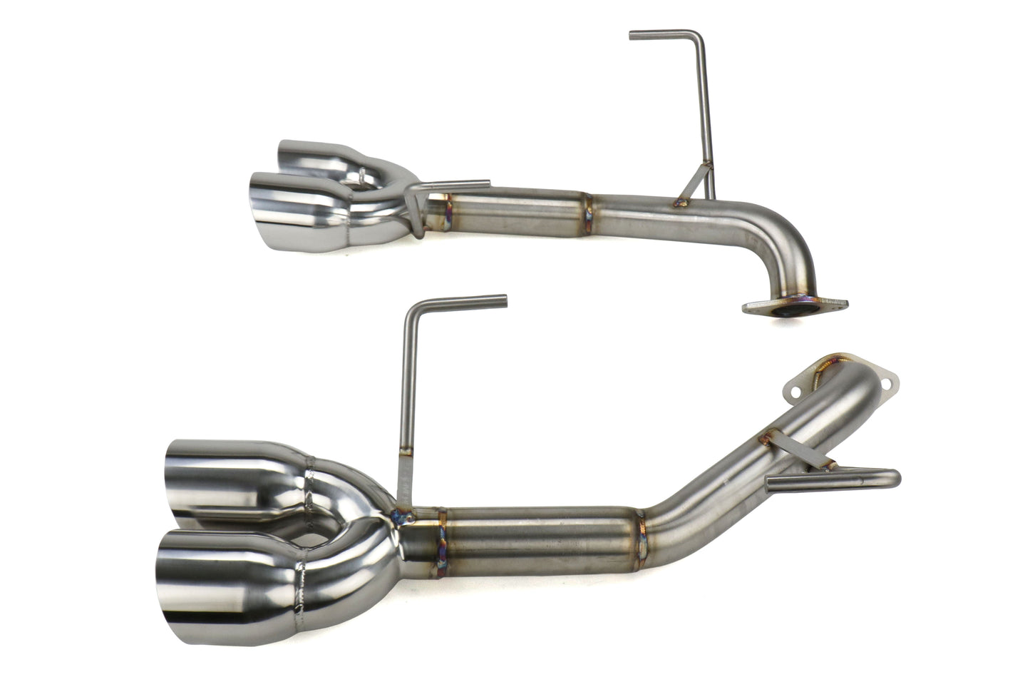 Nameless Performance Muffler Delete Single Wall Polished Tips - 2011-2014 Subaru WRX/STI Sedan