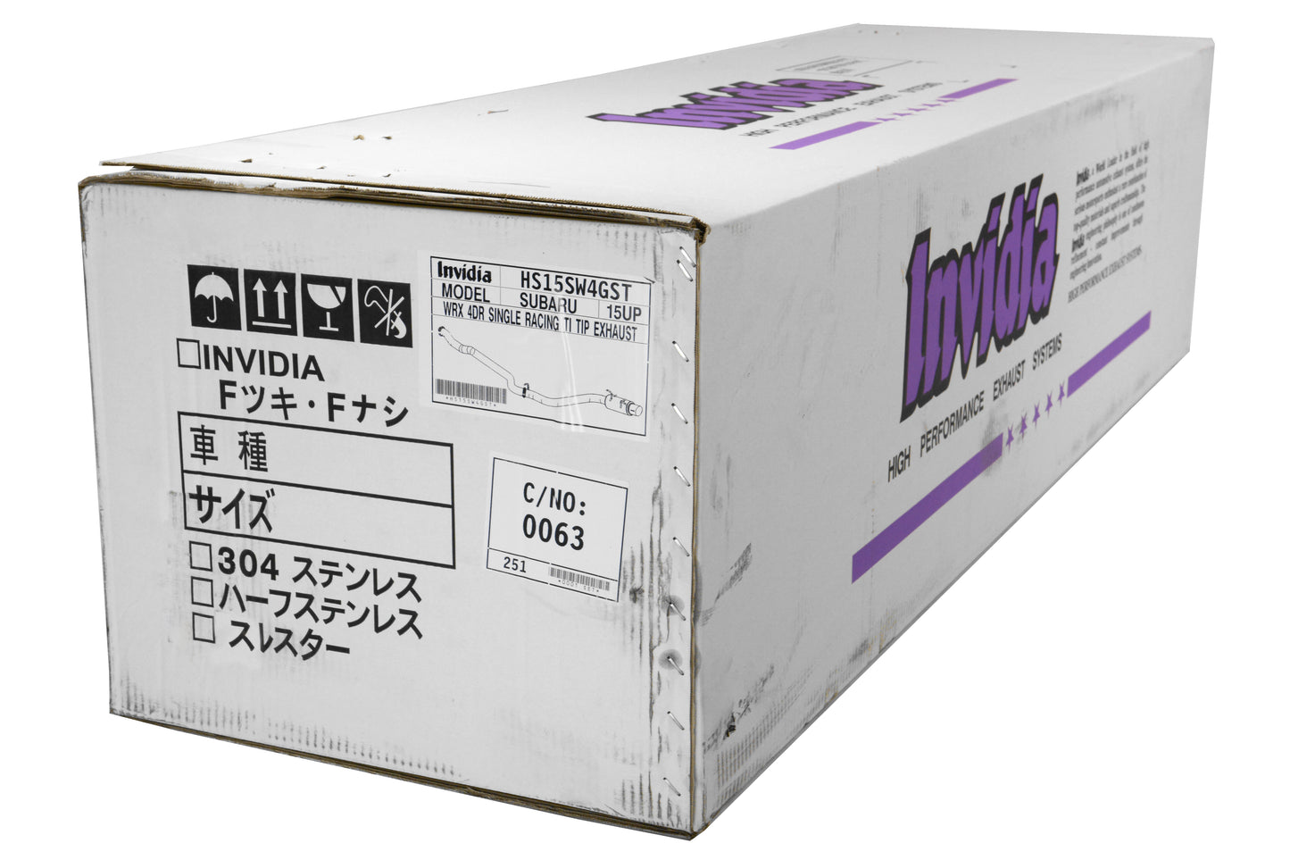 INVHS15SW4GST 15-20 Subaru WRX & STI Invidia N1 Racing Single Exit Titanium Tip Exhaust,