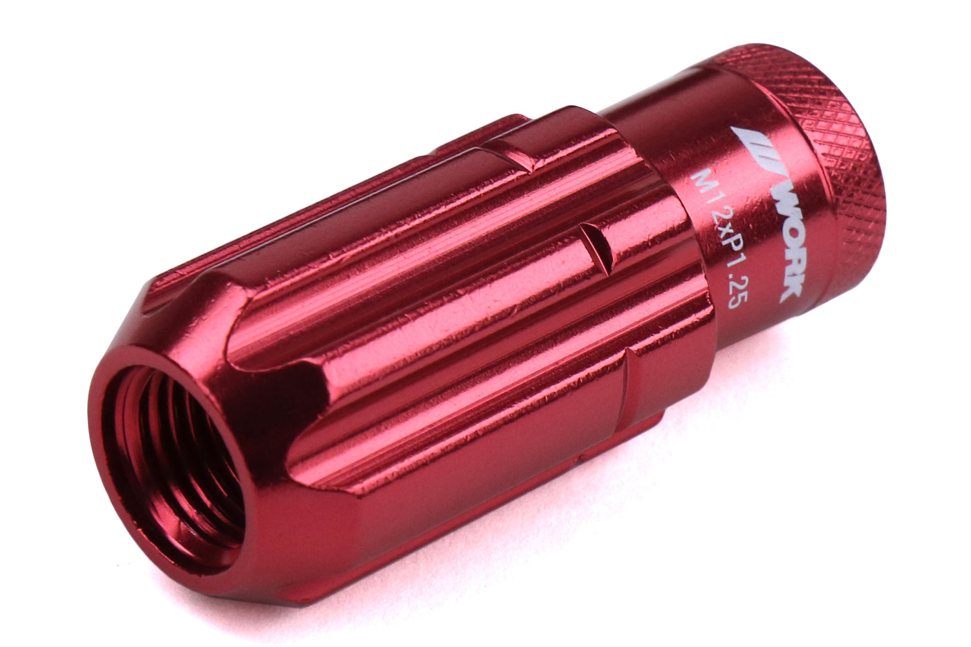 WORWRCM12X1.25RO Work Wheels RS-R Open End Lug Nuts - 2015+ WRX / 2015+ STI / 2013+ FT86 / 2014+ FORESTER-Red,