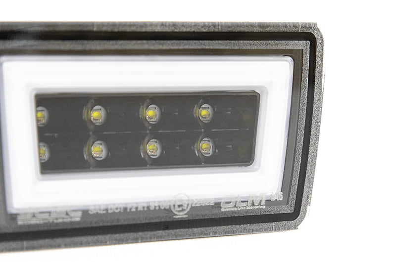 OLM F1 NB+R V2 Rear Brake and Reverse Light (Clear Lens, Gloss Black Base, White Bar) - 2022-2024 Subaru WRX