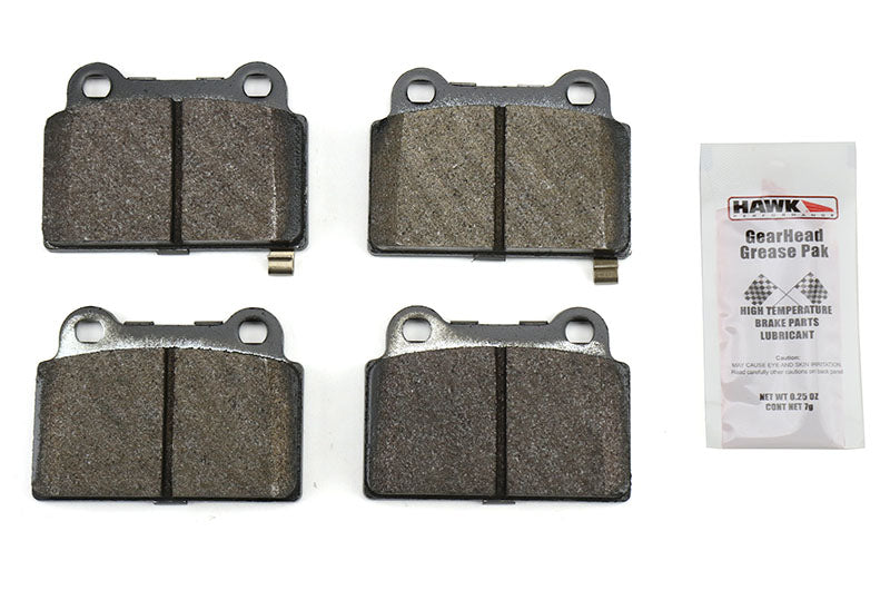 08-15 Mitsubishi Lancer Ceramic Rear Brake Pads Hawk Performance