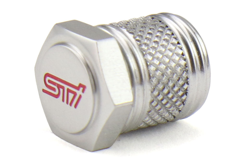 STIST28102ST030 STI JDM Valve Stem Caps - 2015+ WRX / 2015+ STI / 2013+ BRZ / 2014+ Forester / 2013+ Crosstrek,