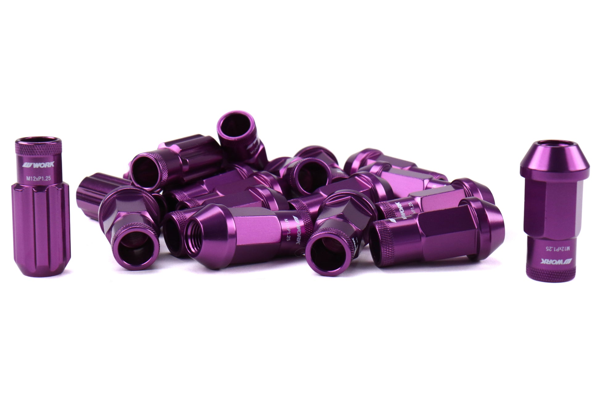 WORWRCM12X1.25PUO Work Wheels RS-R Open End Lug Nuts - 2015+ WRX / 2015+ STI / 2013+ FT86 / 2014+ FORESTER-Purple,