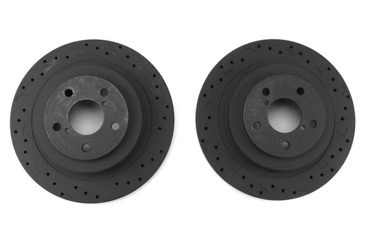 06-07 Impreza Hawk Talon Cross Drilled Slotted Rear Rotor Pair