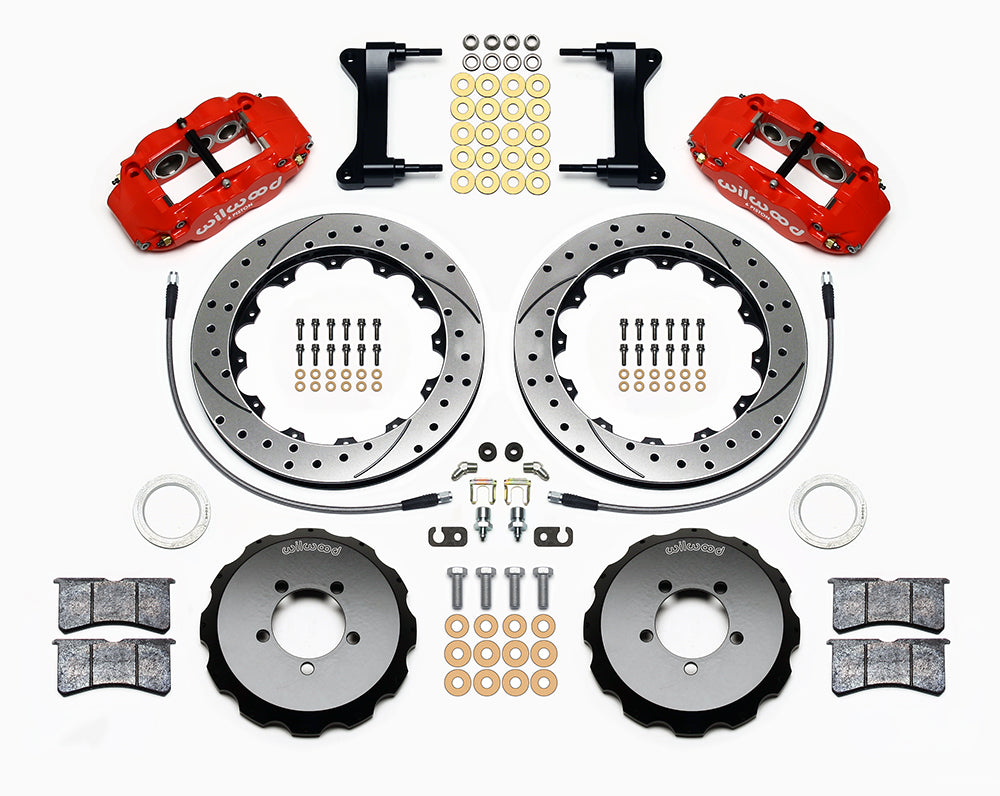 WIL140-12874-DR Wilwood FNSL6R Front Brake Kit 13.06in Drilled/Slotted Red - 2002-2014 Subaru WRX / 2004+ Subaru STI,