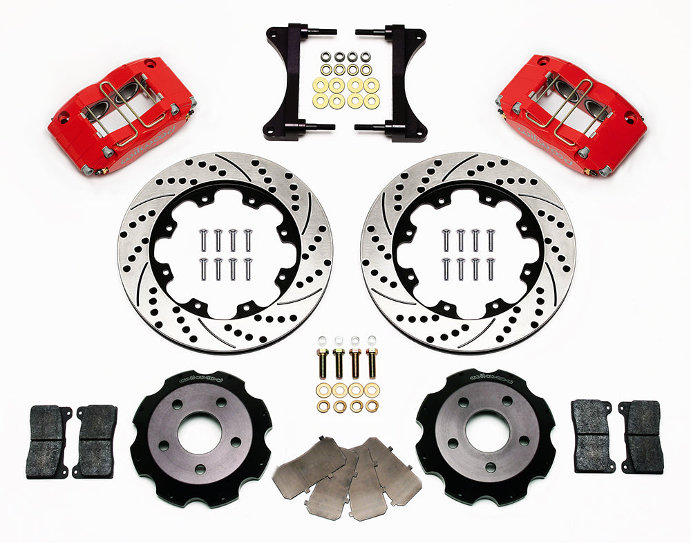 WIL140-9193-DR Wilwood Dynapro Radial 12.00in Front Kit Drilled / Slotted Red - Subaru Models (inc. 2002-2007 WRX),