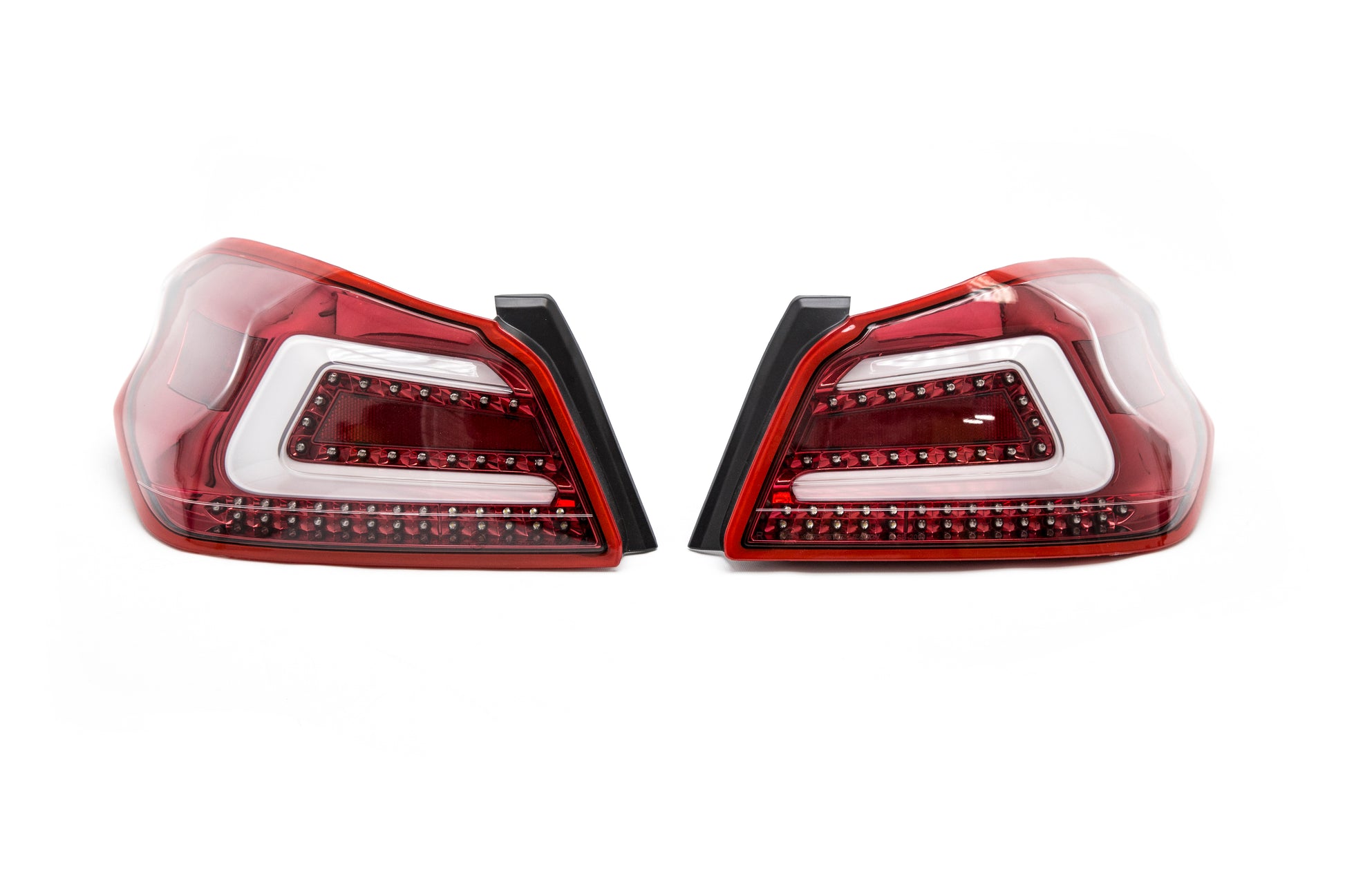 SBSSS15WRX-TR-R SubiSpeed USDM TR Style Sequential Tail Lights - 2015+ WRX / 2015+ STI-Clear Lens with Red Reflector,