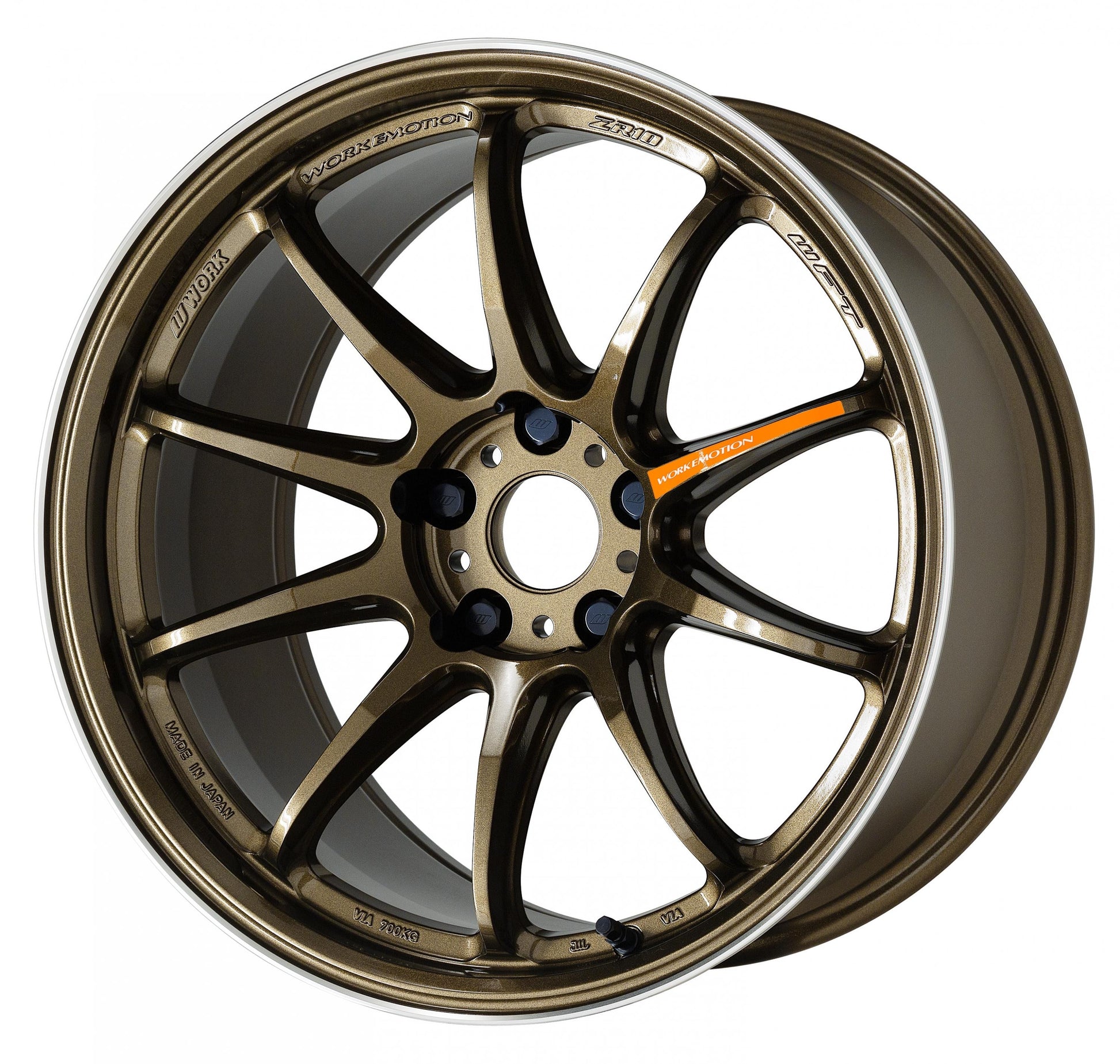 WORWZR10189538YHGLC Work Wheels Emotion ZR10 18x9.5 +38 Titanium Diamond Lip Cut (HGLC) - 2015+ WRX / STI,