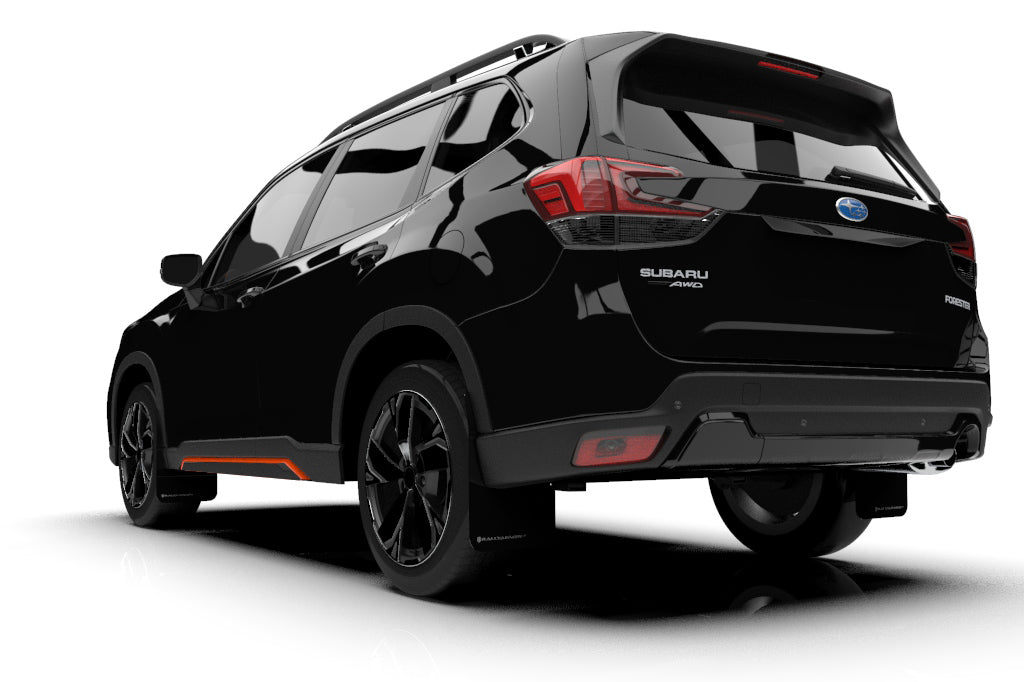 RALMF52-UR-BLK/GRY Rally Armor UR Mudflaps - 2019+ Forester-Black Mud Flap with Grey Logo,