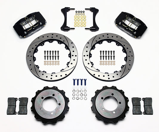 Wilwood Dynapro Radial 13in Rear Kit Black - 2003-2006 Mitsubishi Evo 8/9