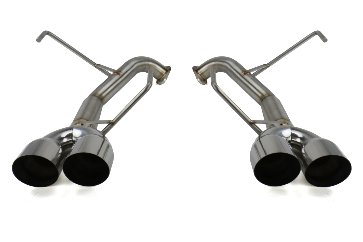 Nameless Performance Muffler Delete Single Wall Polished Tips - 2011-2014 Subaru WRX/STI Sedan