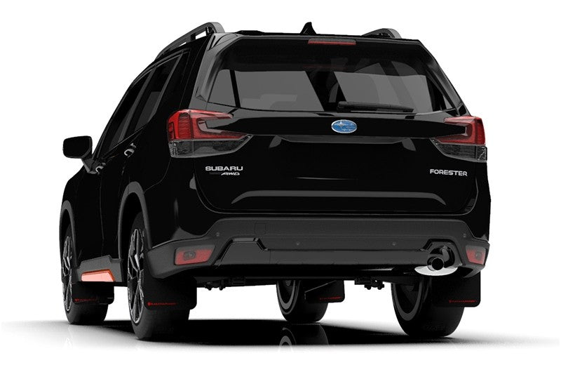 RALMF52-UR-BLK/RD Rally Armor UR Mudflaps - 2019+ Forester-Black Mud Flap with Red Logo,