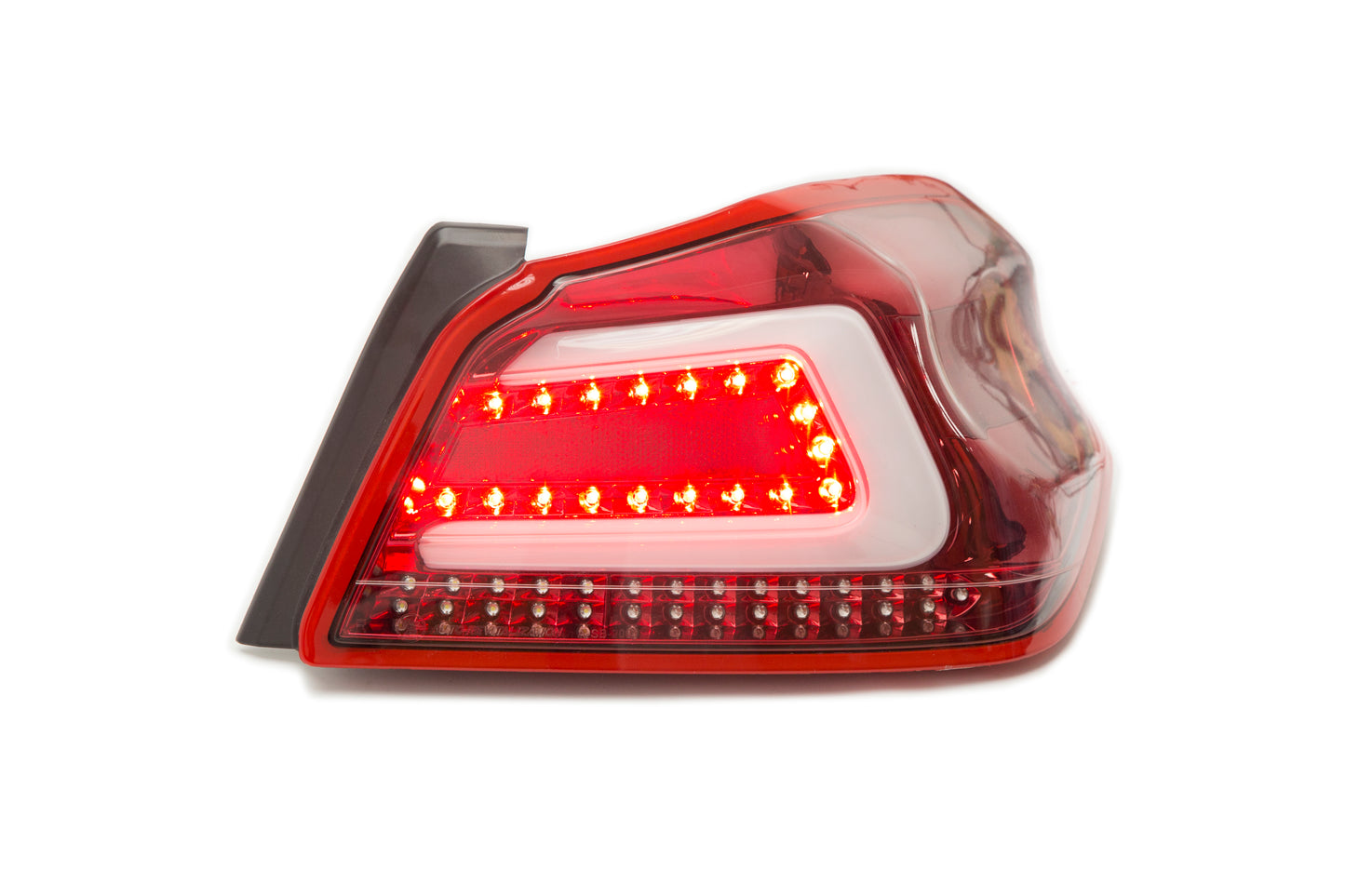 SBSSS15WRX-TR-R SubiSpeed USDM TR Style Sequential Tail Lights - 2015+ WRX / 2015+ STI-Clear Lens with Red Reflector,