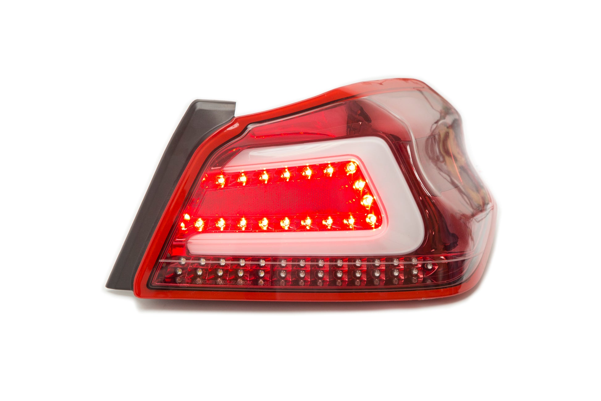 SBSSS15WRX-TR-R SubiSpeed USDM TR Style Sequential Tail Lights - 2015+ WRX / 2015+ STI-Clear Lens with Red Reflector,