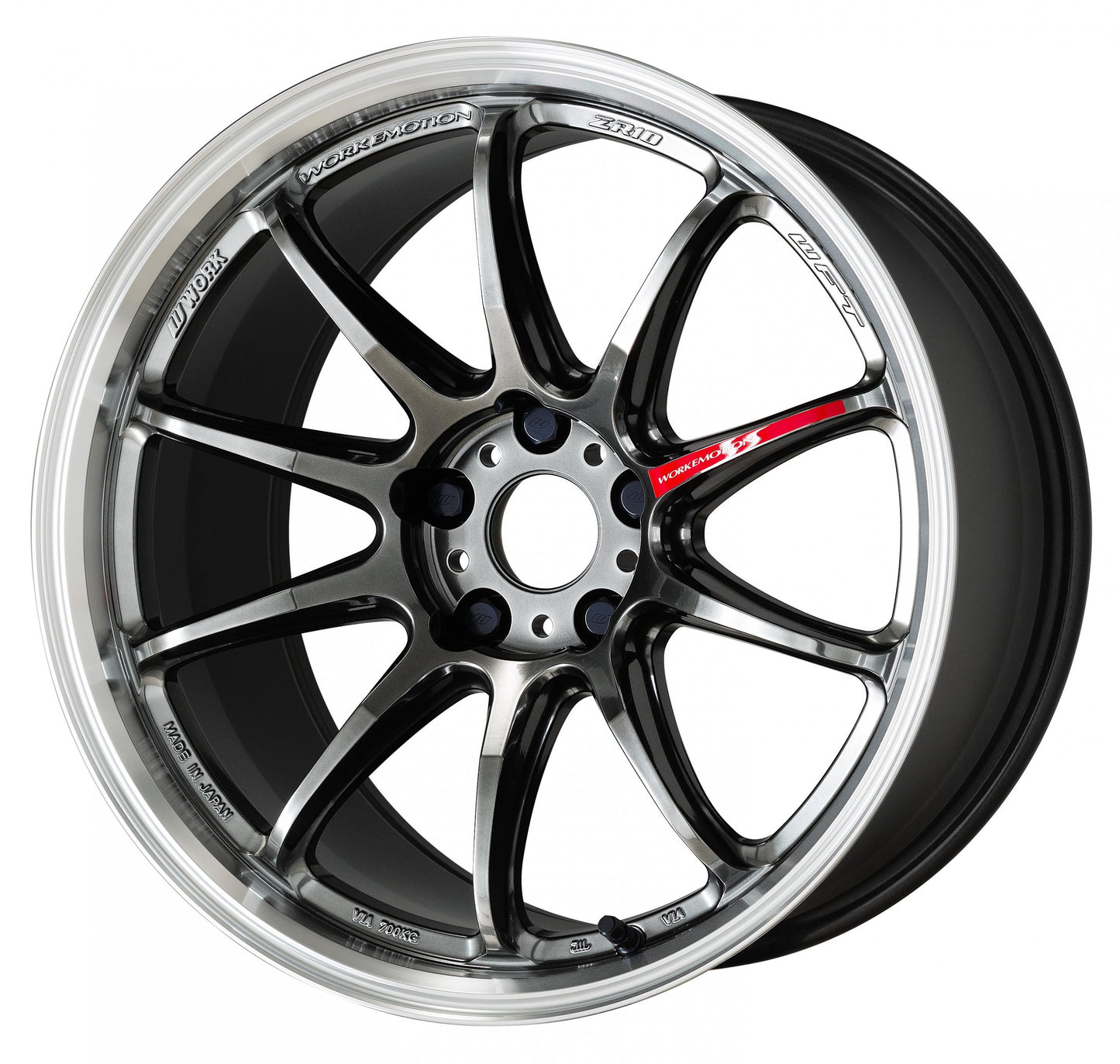 WORWZR10189538YGTKRC Work Wheels Emotion ZR10 18x9.5 +38 Glim Black Diamond Rim Cut (GTKRC) - 2015+ WRX / STI,