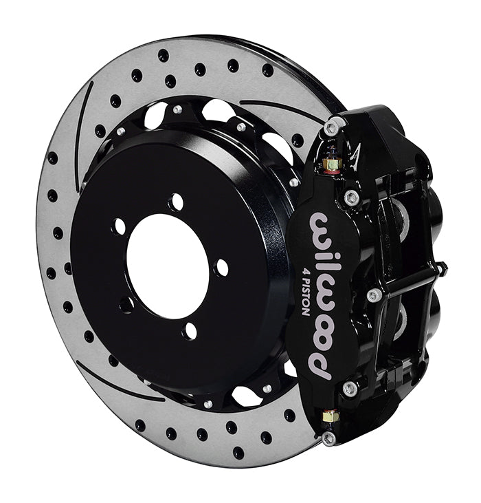 WIL140-12877-D Wilwood FNSL6R Rear Brake Kit 12.88in Drilled/Slotted Black - 2008-2014 Subaru WRX,