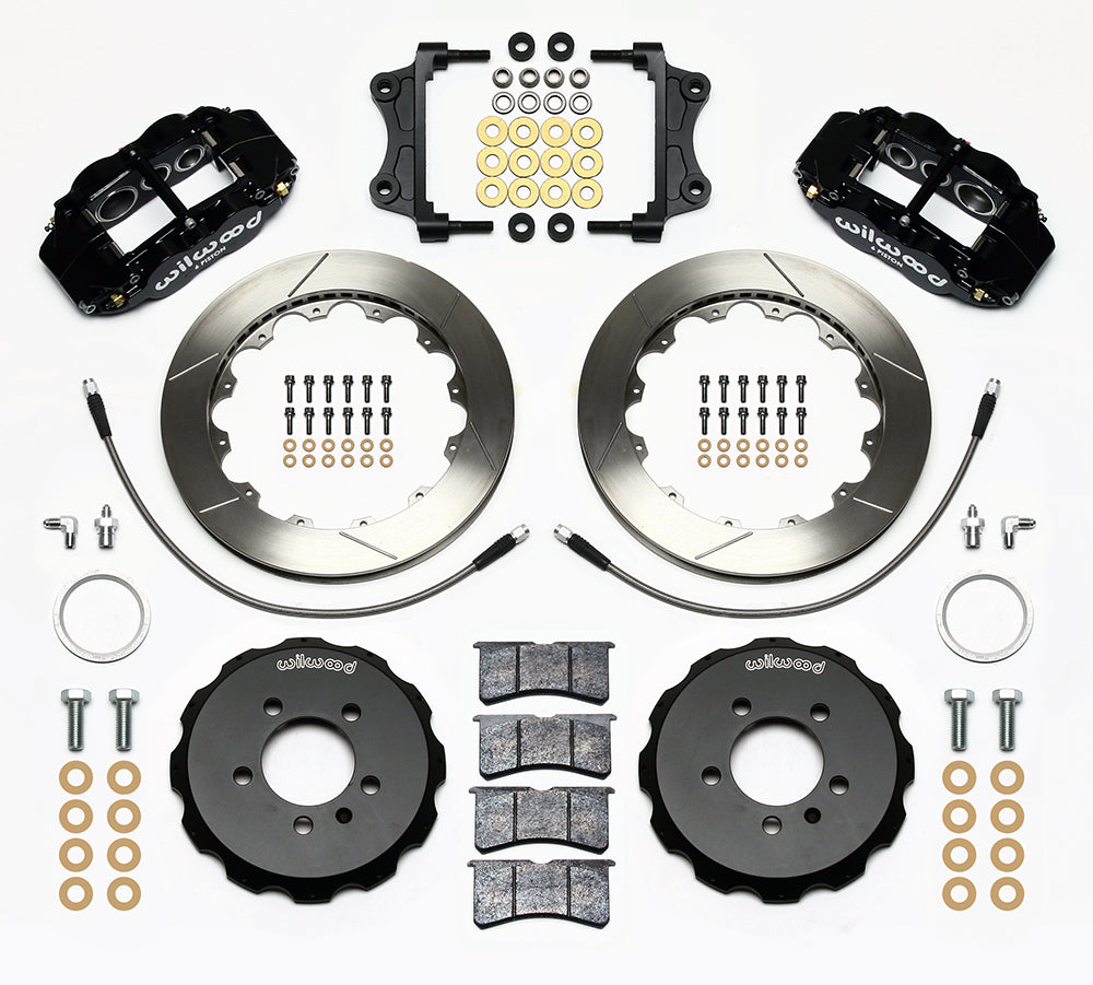 Wilwood FNSL4R 12.88in Rear Kit Black - 2006-2012 Volkswagen GTI