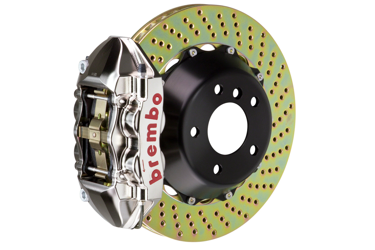 Brembo GT-R Systems 4 Piston Rear Big Brake Kit Nickel Plated Drilled Rotors - 2015-2017 Ford Mustang EcoBoost