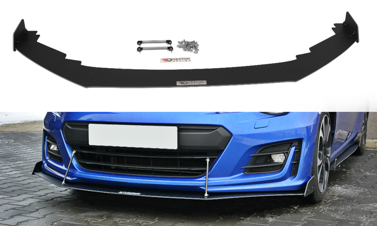 MAXSUBRZ1FCNCFD3A Maxton Design V3 Black Facelifted Racing Splitter - 2017+ BRZ,