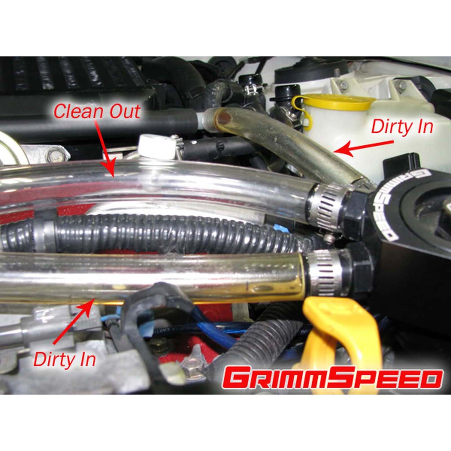 GRM078016 GrimmSpeed Air Oil Separator Black - 2008-2014 Subaru WRX / 2005-2012 Subaru Legacy GT,