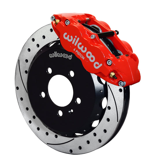 Wilwood FNSL6R 12.88in Front Kit Drilled / Slotted Red - 2006-2012 Volkswagen GTI / 2006-2012 Audi A3