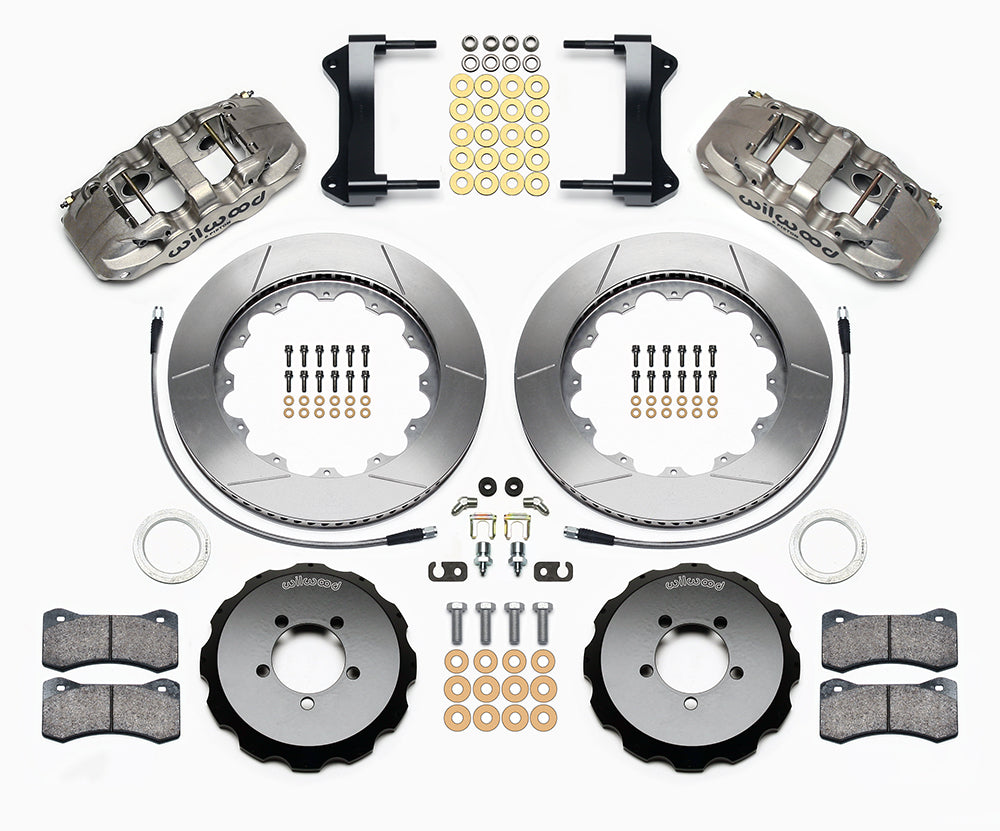 WIL140-12876-N Wilwood AERO6 Front Kit 14in Slotted Nickel - 2002-2014 Subaru WRX / 2004+ Subaru STI,