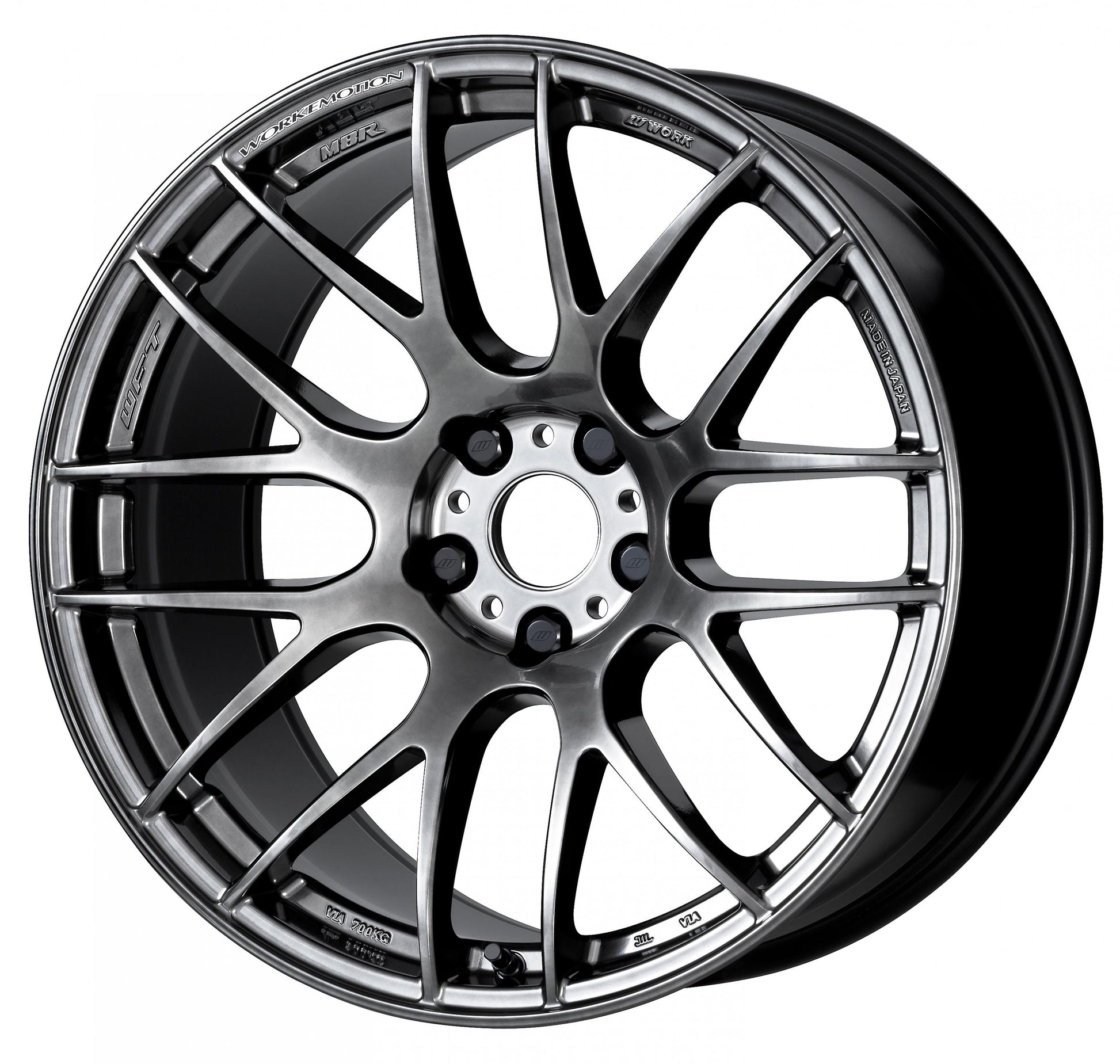 WORWM8R189538YGTK Work Emotion M8R 18x9.5 +38mm Glim Black - 2015+ WRX / 2015+ STIx4,