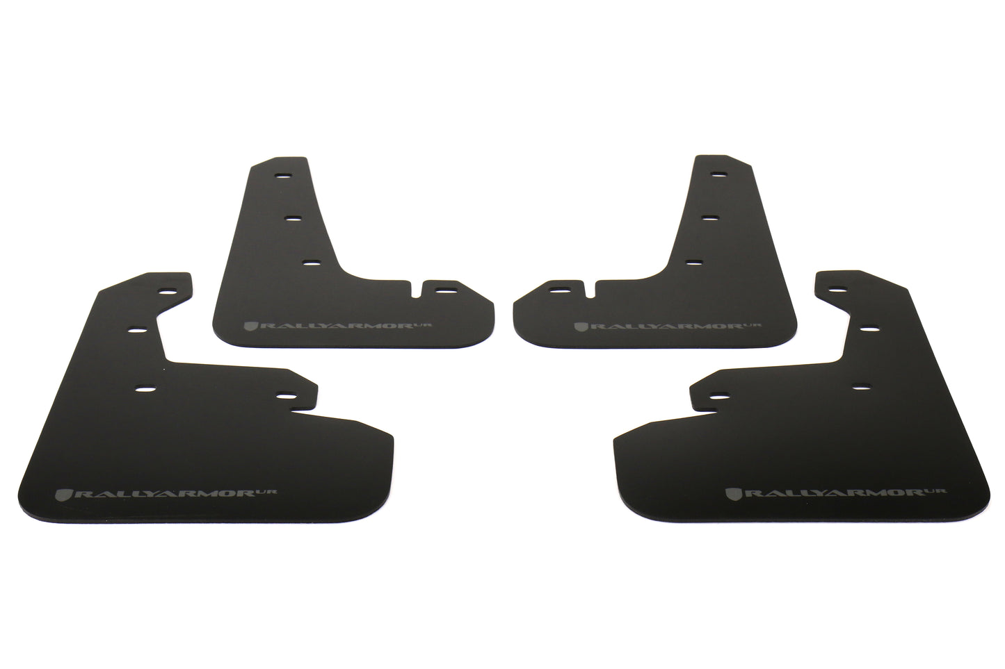 RALMF45-UR-BLK/SIL Rally Armor Mud Flaps - 2017+ Impreza-Black Mud Flap with Silver Logo,