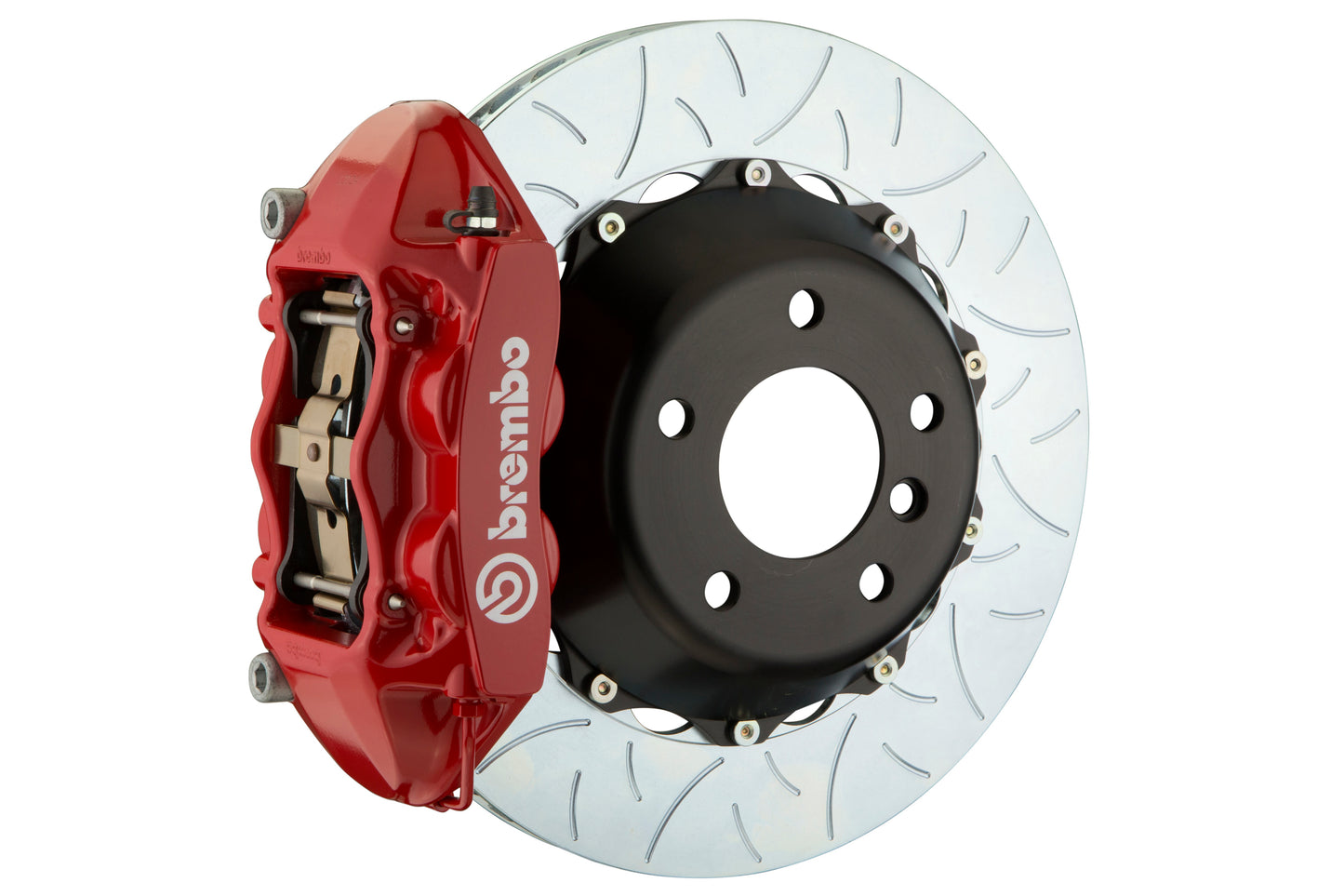 Brembo GT Systems 4 Piston Rear Brake Kit Red Slotted - 2015-2017 Ford Mustang EcoBoost