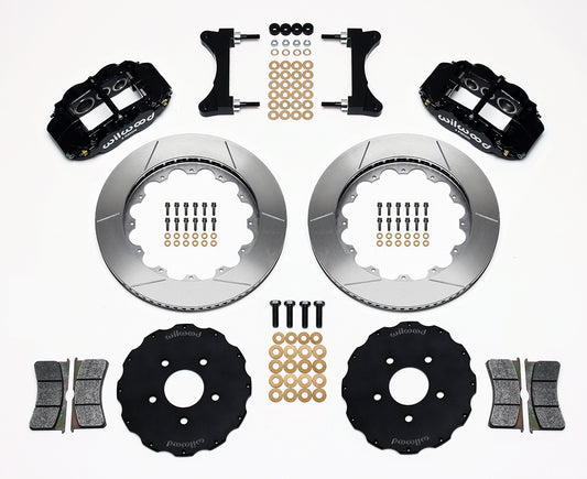 Wilwood FNSL6R 14in Front Kit Black - 2003-2006 Mitsubishi Evo 8/9