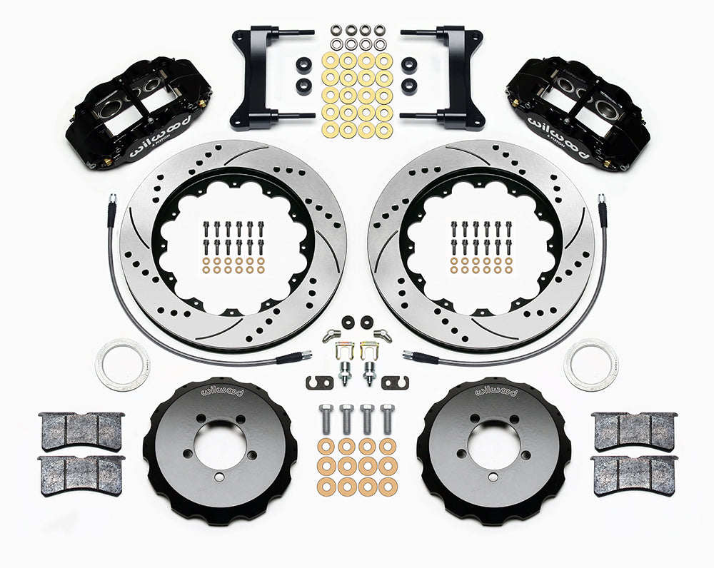 WIL140-12875-D Wilwood FNSL6R Front Brake Kit 14in Drilled/Slotted Black - 2002-2014 Subaru WRX / 2004+ Subaru STI,