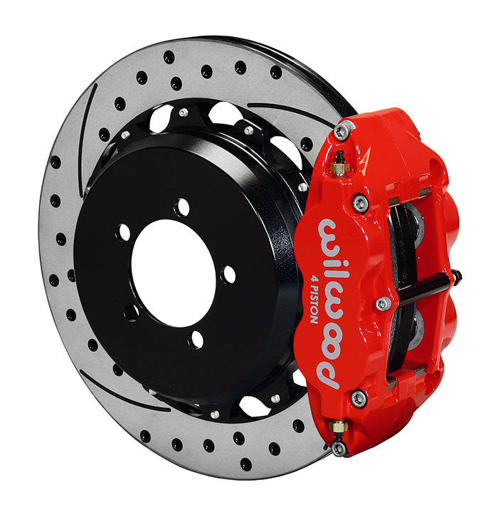 WIL140-12877-DR Wilwood FNSL6R Rear Brake Kit 12.88in Drilled/Slotted Red - 2008-2014 Subaru WRX,