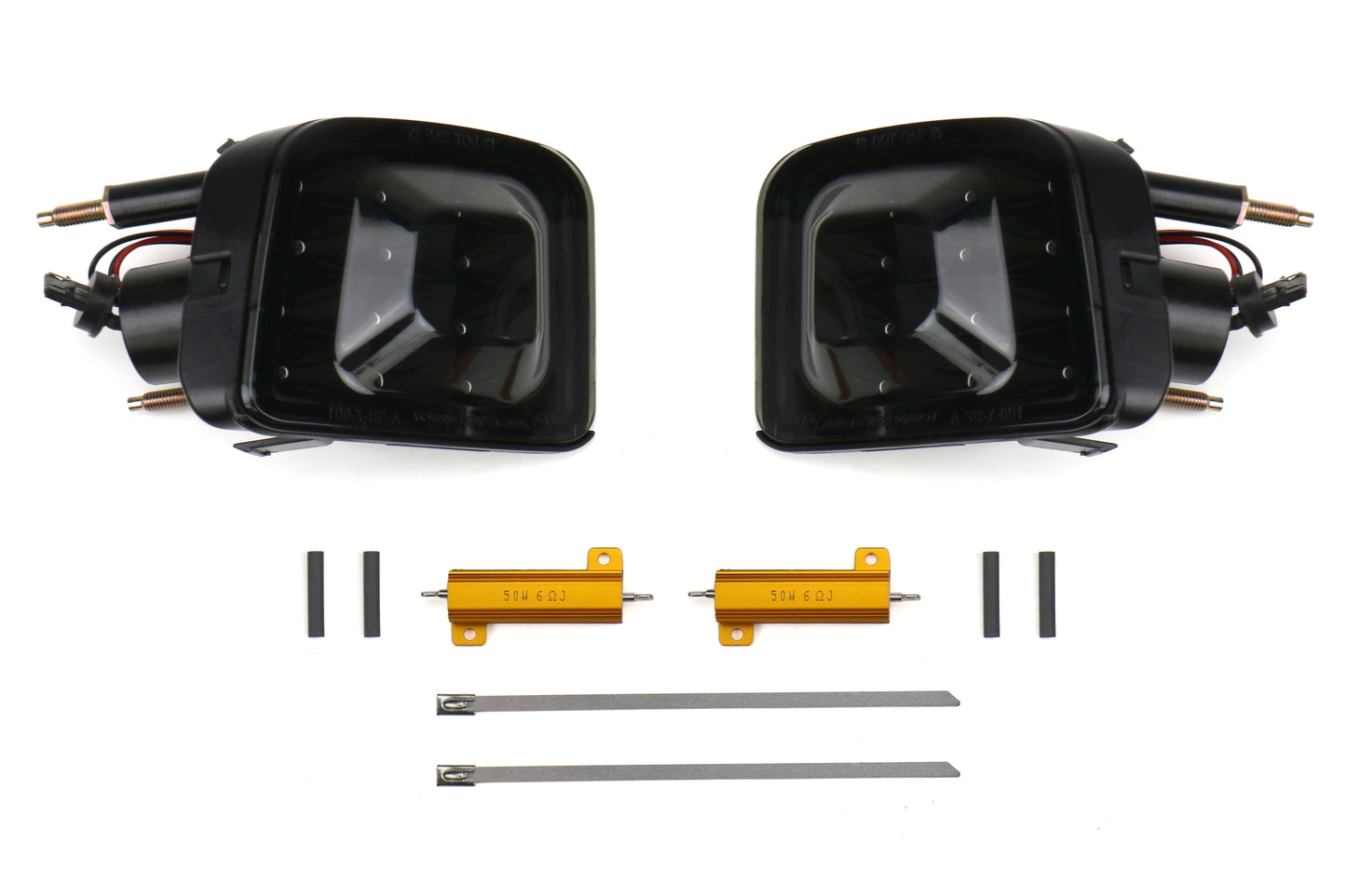 SBS15WRXFTURN-SB SubiSpeed USDM LED Front Turn Signal Housings - 2015+ WRX / 2015+ STI-Dark Smoke Lens with Black Reflector,