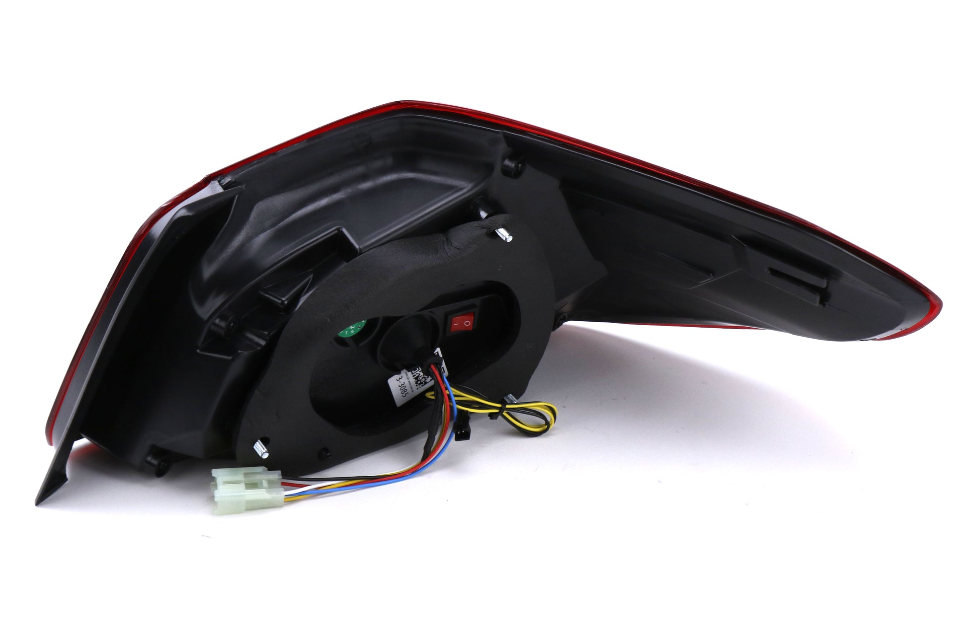 SBSSS15WRX-TR-R SubiSpeed USDM TR Style Sequential Tail Lights - 2015+ WRX / 2015+ STI-Clear Lens with Red Reflector,