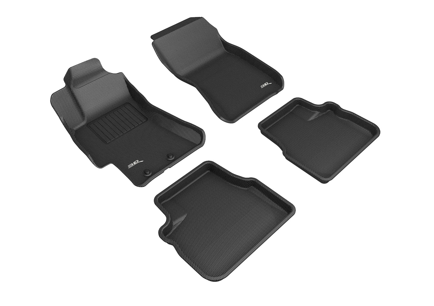 3D MAXpider KAGU Floor Liners - Black - 2008-2014 Subaru Impreza