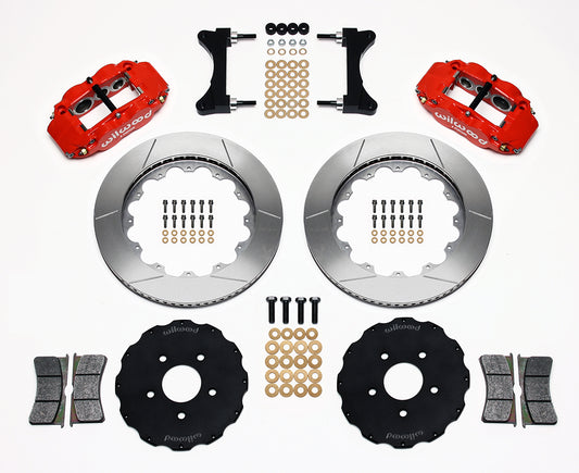 Wilwood FNSL6R 14in Front Kit Black - 2003-2006 Mitsubishi Evo 8/9