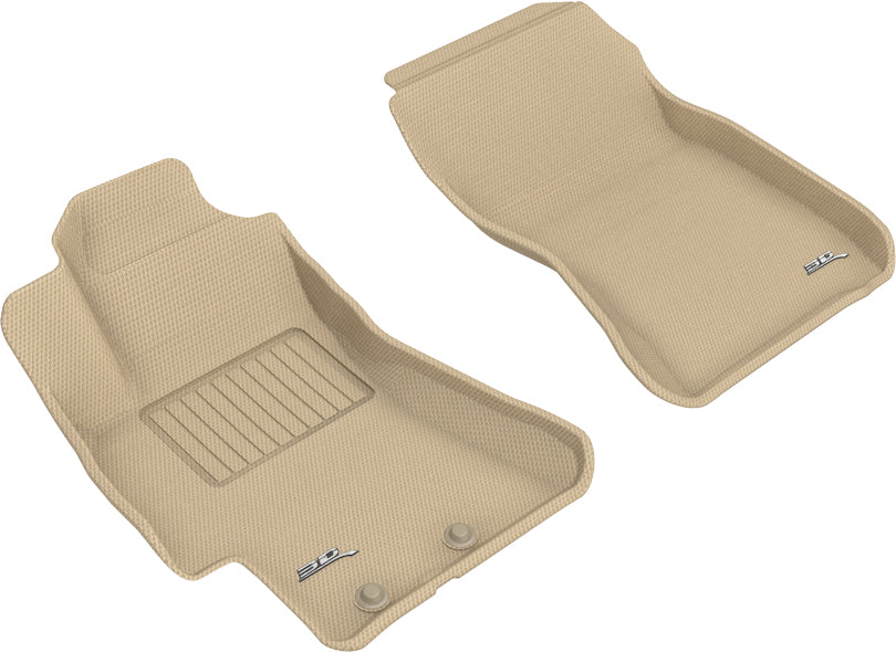 3D MAXpider KAGU Front Floor Liners - Tan - 2008-2014 Subaru Impreza