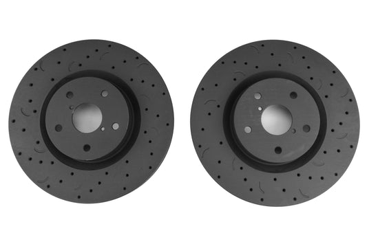 HWKHTC4914 Hawk Talon Brake Rotors Cross Drilled and Slotted Front,