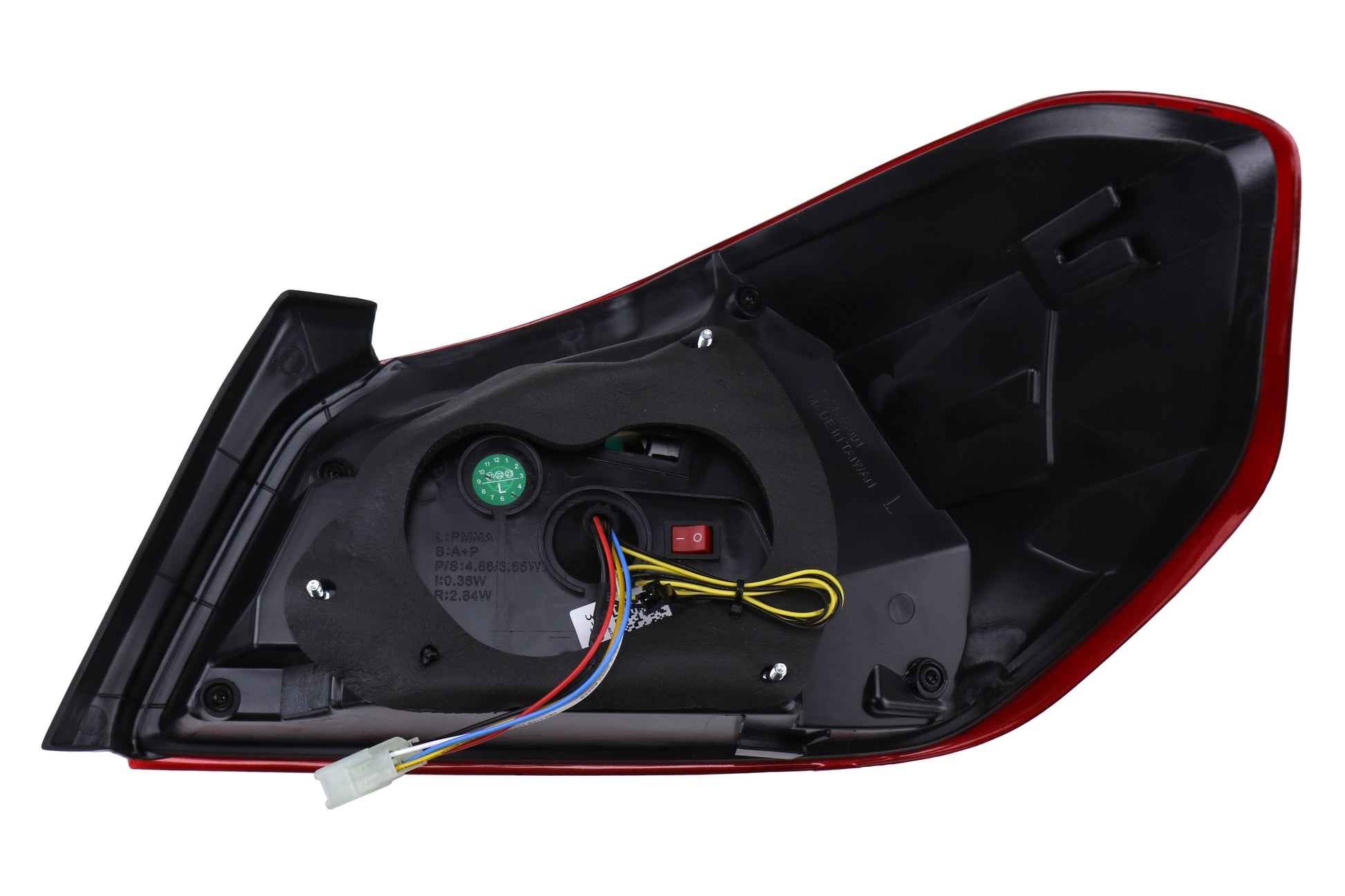 SBSSS15WRX-TR-R SubiSpeed USDM TR Style Sequential Tail Lights - 2015+ WRX / 2015+ STI-Clear Lens with Red Reflector,