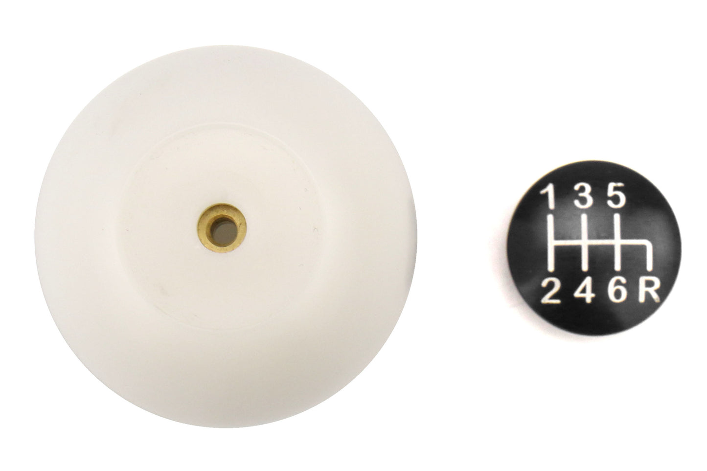BBA31000090101 Boomba Racing White Delrin Weighted Shift Knob  - 2015+ WRX / 2015+ STI / 2014+ Forester-Black,