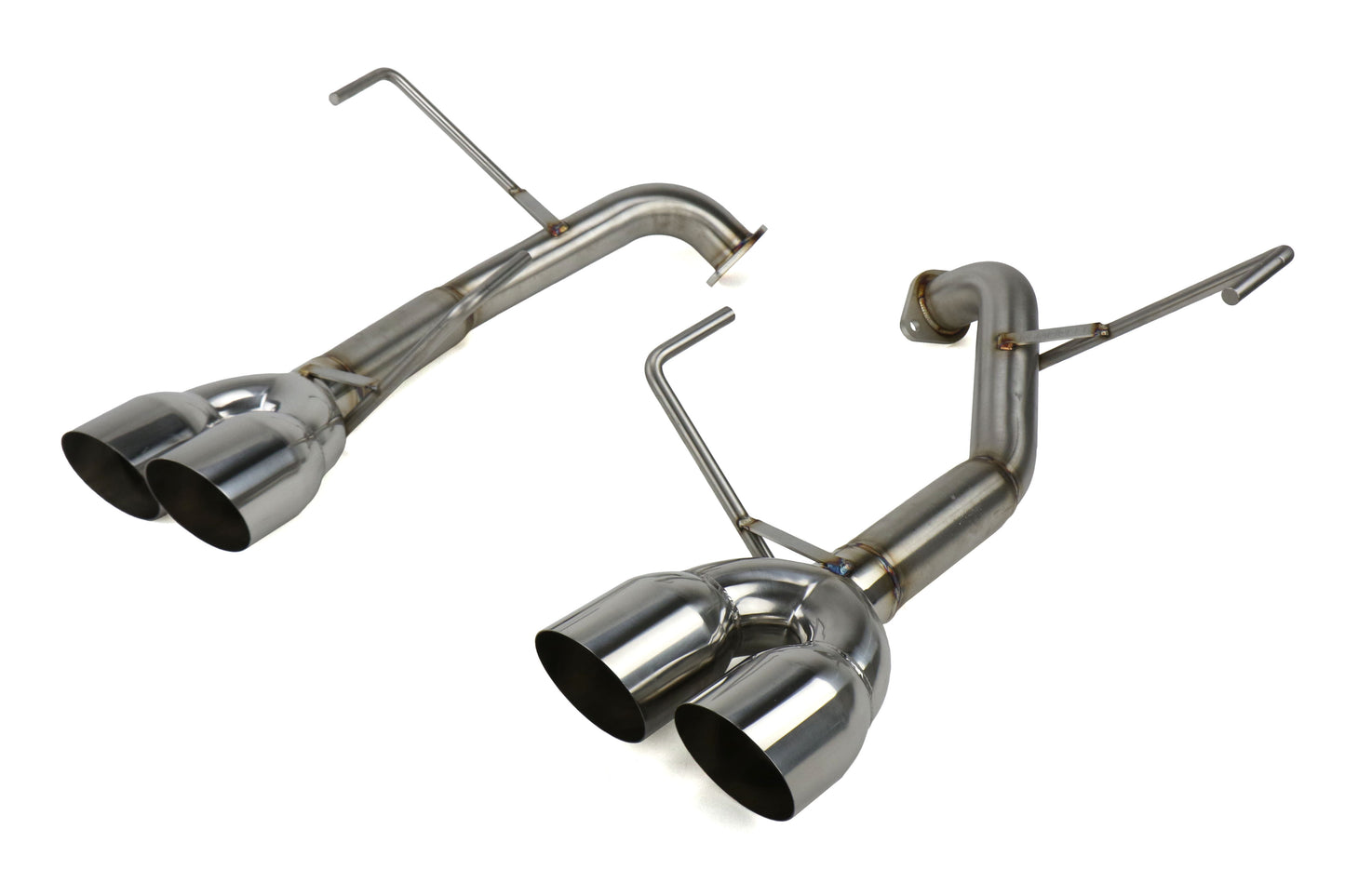 Nameless Performance Muffler Delete Single Wall Polished Tips - 2011-2014 Subaru WRX/STI Sedan