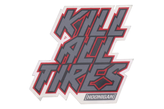 HOOHA326SKAT-SIL HOONIGAN Kill All Tires Sticker,