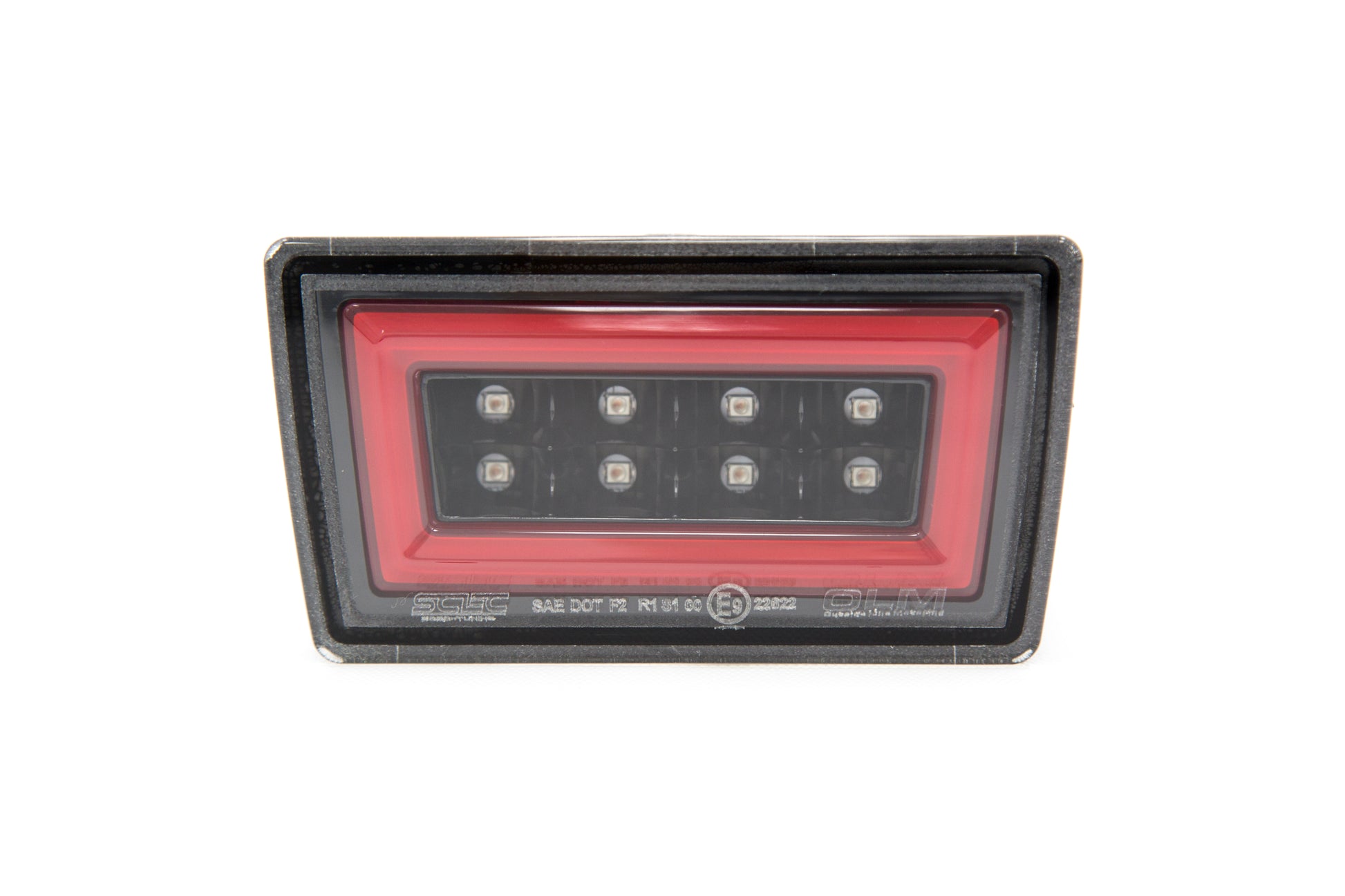 OLMA.70023.2 OLM V3 F1 Rear Brake Light Clear Lens / Gloss Black Base / Red Bar,