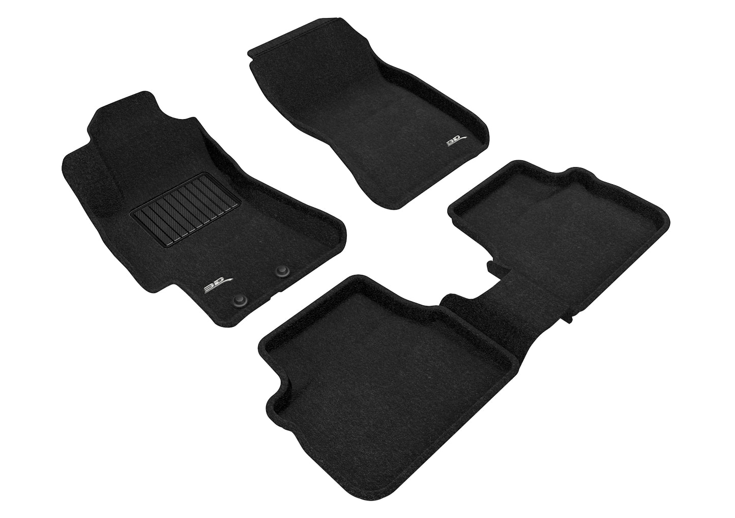 3D MAXpider Elegant Floor Liners Black - 2008-2014 Subaru Impreza